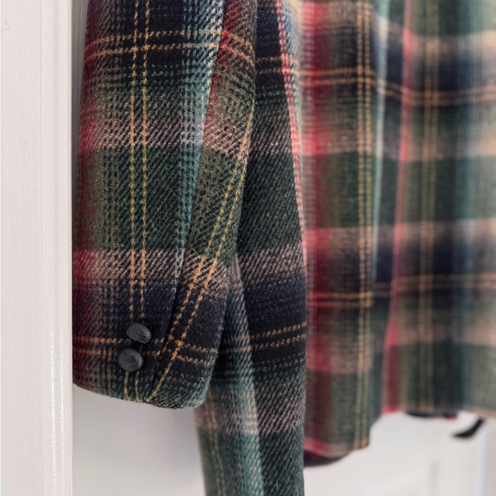 🐎 VTG JL Colebrook Tartan Blazer Plaid Wool Equestrian Size L - Picture 10 of 11